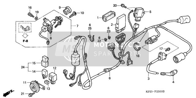 Honda SES125 2002 Wire Harness for a 2002 Honda SES125